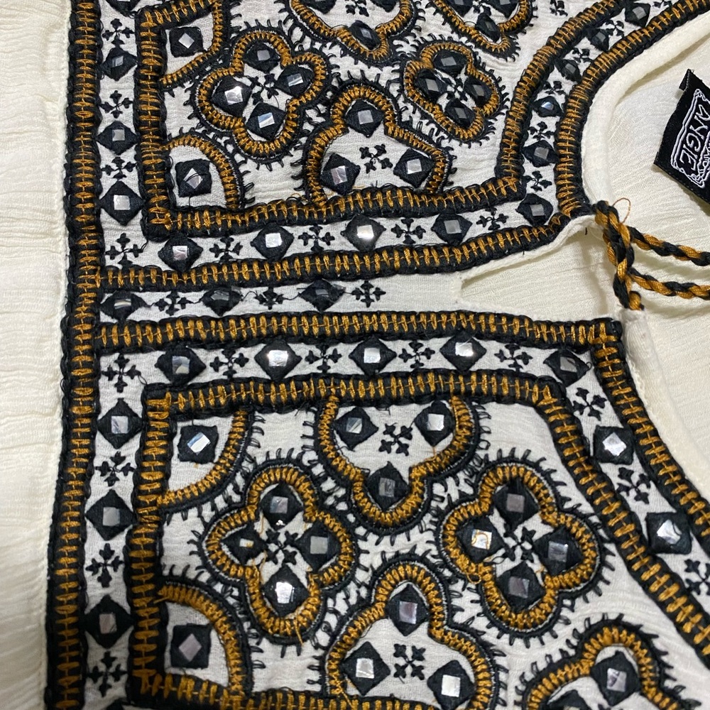 Beautifully embroidered Angie baby doll top